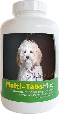 Cápsulas mastigáveis de vários tipos de vitaminas e minerais para cães Cockapoo 180 contagem - Healthy Breeds