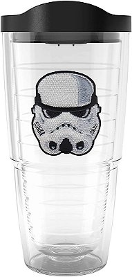 Tervis Star Wars Stormtrooper Feito nos EUA Copo de Viagem Isolado de Parede Dupla Mantém Bebidas Frias e Quentes, 24oz, Clássico