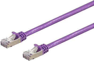 Cabo de Patch Ethernet Cat7 da Monoprice - 10 Pés - Azul | Cabo de Rede de Internet - RJ45 Flexboot de 600Mhz S/FeetP CMX de Fio de Cobre Puro 26AWG - Série Entegr