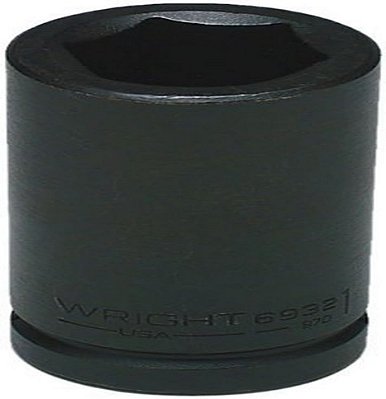 Chave de impacto profunda de 6 pontos, 3/4 drive, 2-3/16, preta da Wright Tool.