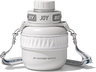 Garrafa de Água de Aço Inoxidável BOTTLE JOY: Tampa à Prova de Vazamentos, Beber Perfeito, Dupla Isolação, Eco-amigável, Segura para Lava-Louças e Alça Estilosa, Garra
