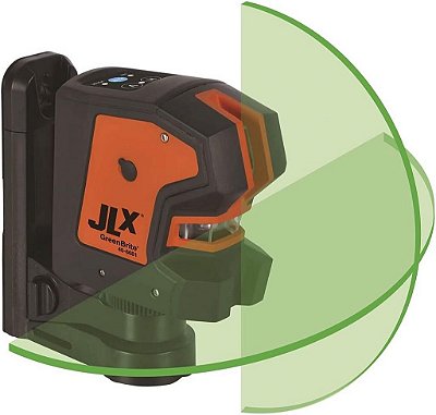 Johnson Level & Tool 40-6681 JLX Autonivelante Laser de Linha Cruzada de 180° com Tecnologia GreenBrite, Verde, 1 Laser