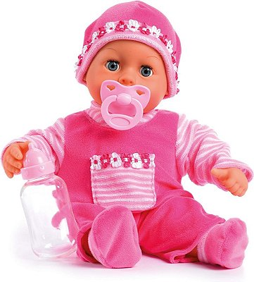Boneca de Bebê Bayer Design First Words de 15 'em Rosa