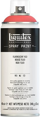 Tinta em Spray Profissional Liquitex, 12 oz (400ml), Vermelho Fluorescente