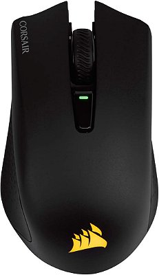 Mouse de jogo sem fio CORSAIR HARPOON RGB - 10.000 DPI - 6 botões programáveis - Leve - Bluetooth - USB - Preto