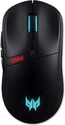 Mouse de Jogos sem Fio Acer Predator Cestus 350: NVIDIA Reflex - Até 16000 DPI - Iluminação RGB - 8 Botões Programáveis - Memória Interna - 5 Configurações de Perfil - Sensor Pixart 3335 - Pre