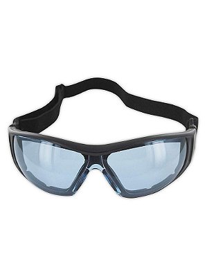 Óculos de segurança Magid G919AFBL Gemstone com hastes e alça, armação preta, lente azul antiembaçante (6 pares)