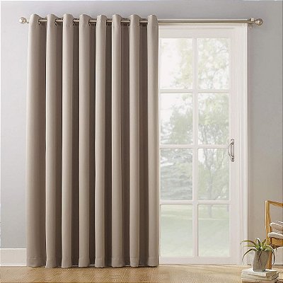 Painel de cortina para porta de pátio deslizante com grommet Sun Zero Easton Extra-Wide Blackout