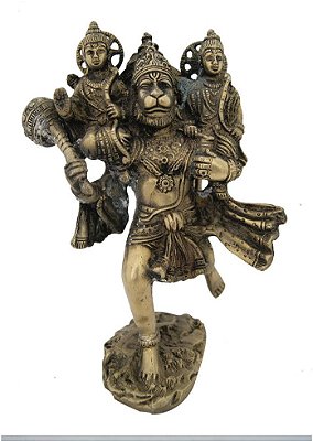 Ídolo de Deus Hanuman Carregando Ram Laxman Aaradhi