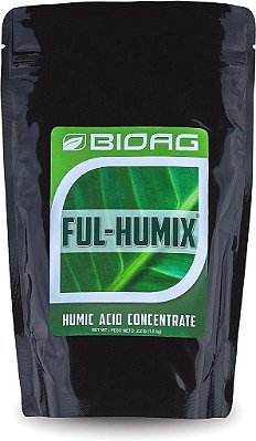 BIOAG Ful-Humix Amendamento Seco de Ácido Húmico Orgânico, Aumenta o Rendimento e a Absorção de Nutrientes para Todas as Plantas e Gramados (1 kg)