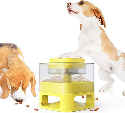 Alimentador Automático para Animais de Estimação - Alimentador Interativo de Quebra-Cabeça Lenta, Brinquedo Dispensador de Comida para Autosserviço para Cães e Gatos de Grande e Pequeno Porte, Trein