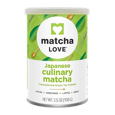 Amor ao Matcha: Matcha Culinary 3.5 Onças de Folhas de Chá Verde Finamente Moídas, Pó de Matcha Estilo Japonês