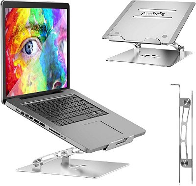 Suporte para laptop mais recente da Anivia, suporte ajustável para computador portátil, suporte para laptop dobrável e portátil em metal, compatível com notebooks de 10 a 17 polegadas, cinza espacial.