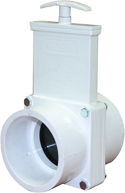 Válvula de Portão de PVC Valterra 6301, Branca, 3 de Encaixe