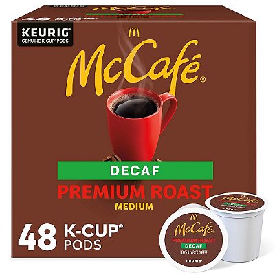 McCafe Premium Roast Decaf, Keurig Single Serve K-Cup Pods, Medium Roast Coffee Pods, 48 Count
McCafe Premium Torrado Descafeinado, Cápsulas de Café Keurig para Servir Individualmente, Cápsulas de Café