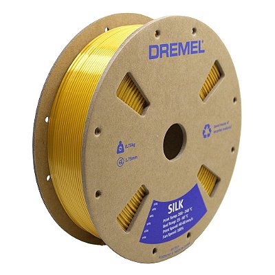 Impressora 3D Dremel DigiLab SLK-GOL-01 com Filamento Flexível, Diâmetro de 1.75 mm, Peso do Carretel de 0.75 kg, Cor Ouro, Habilitada para RFID, Novo Car
