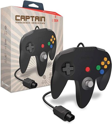 Controle Premium Hyperkin Captain para N64 (Preto)