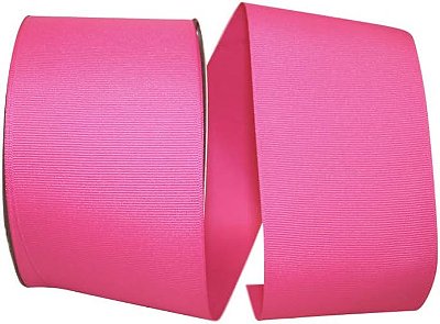 Fita de Textura Grosgrain da Reliant Ribbon, 3 Polegadas X 50 Jardas, Rosa Chocante.