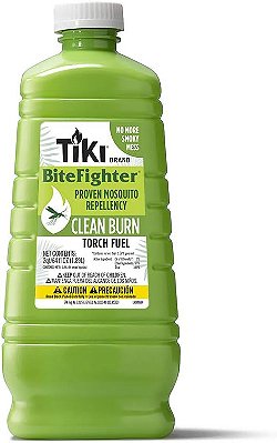 TIKI Brand 1218011 Clean Burn BiteFighter Líquido para Tochas TIKI de 64 Onças, transparente.