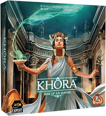 Iello: Khora, Ascensão de um Império, Jogo de Corrida para Desenvolvimento, Desenvolva sua Cidade mais Rápido e Melhor do que seus Oponentes, de 2 a 4 Jogadores, Tempo de J