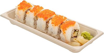 Bandejinhas de sushi de papelão Pulp Tek 8,7 x 3,5 polegadas, 100 pratos bagaço microwavable - tampas vendidas separadamente, tejadinhos, Bandejinhas de cana-de-açú
