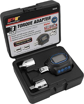 Adaptador de Torque Digital Performance Tool M206 (Drive de 1/2'' e inclui adaptadores para 3/8'' e 1/4'')