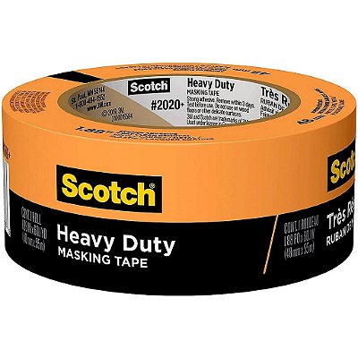 Fita adesiva Scotch Painter's Tape 2020+-48TP6 de alta resistência, 1,88 polegadas x 60,1 jardas, 6 rolos de fita adesiva para pintor, 1,88 de largura,