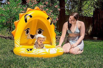 Piscina Inflável Infantil com Proteção Solar, Leãozinho Bebê Small da Poolmaster
