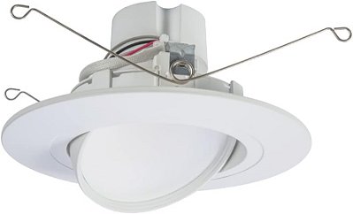 HALO RA 5/6 Polegadas LED Integrado Retrofit Módulo de Luz Embutida com Guarnição Gimbal CCT Selecionável (2700-5000K) 1000 Lumens Branco