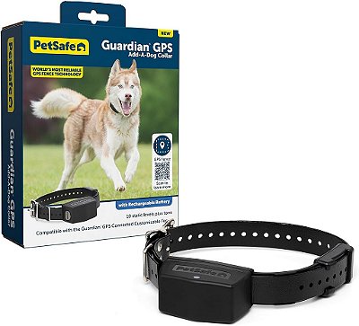 Coleira PetSafe Guardian GPS Add-A-Dog - Coleira Adicional para Cães para Cerca Personalizável Conectada à Guarda GPS, Usando a Tecnologia de Cerca GPS Mais Confiável do Mundo, Longa Vida da Bateria, Adequada
