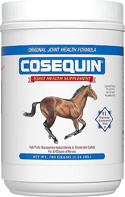 Suplemento Nutramax Cosequin Original para a saúde das juntas de cavalos - Pó com Glucosamina e Condroitina, 700 Gramas
