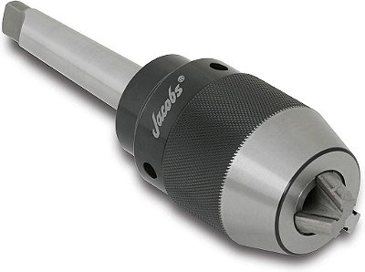Jacobs 31408 JK 130-MT2 Mandril Sem Chave de Alta Precisão com Capacidade de 1,0 a 13,0 Milímetros e Encaixe Integrado #2 Morse Taper