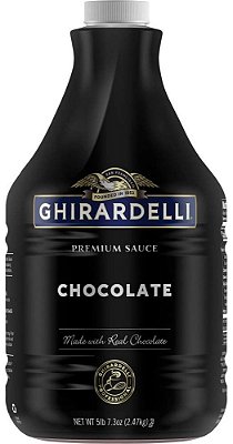 Molho premium Ghirardelli peso líquido 5 lb, 7.3 Oz, Chocolate, 87.3 Oz.
