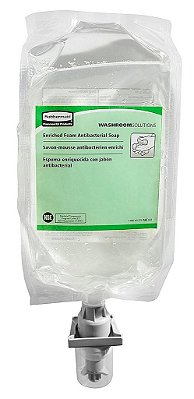 Sabonete Líquido Antibacteriano de Espuma Enriquecida da Rubbermaid Commercial, E2 - 37,2 Onças Líquidas, Livre de Corantes, Livre de Fragrâncias, Hidratante para as Mãos