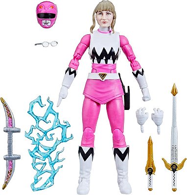 Coleção de Lightning Power Rangers - Lost Galaxy Pink Ranger Figura de Ação Colecionável Premium de 6 polegadas com Acessórios, para Crianças a partir de 4 anos