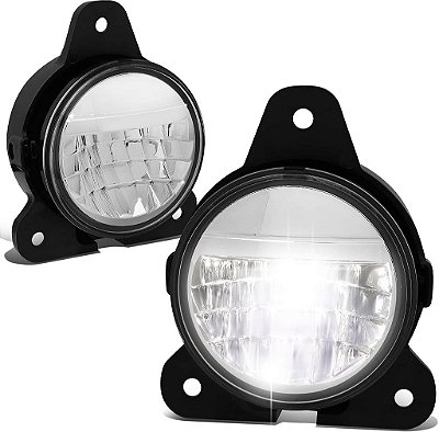 Luzes de neblina LED completas com refletor, compatíveis com os modelos Volvo VNR 300 400 640 2018-2020, lente cromada transparente.