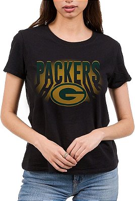 Roupa Junk Food x NFL - Camiseta de Fã de Manga Curta de Destaque da Equipe Feminina - Vestuário Oficialmente Licenciado da NFL