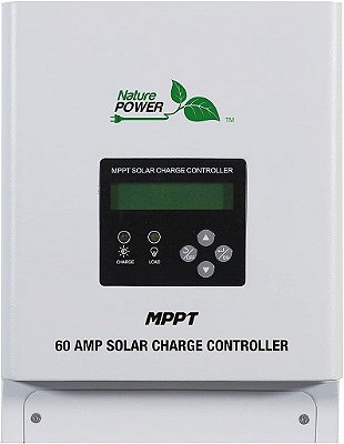 Nature Power 60062 Controlador de Carga Solar MMPT de 60 Ampères com LED, cor preto