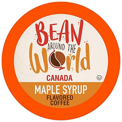 Café com sabor de Maple Syrup, compatível com Keurig K Cup Brewers 2.0, 40 cápsulas - BEAN AROUND THE WORLD