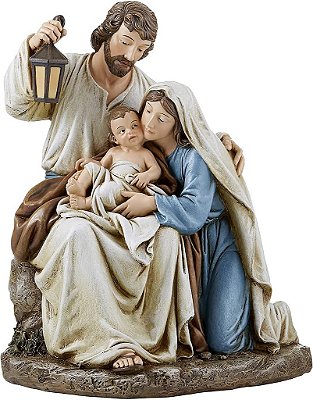 CB Catholic Avalon Gallery - Figura de resina do Advento e do Natal, 23,5cm, Sagrada Família Abençoada.