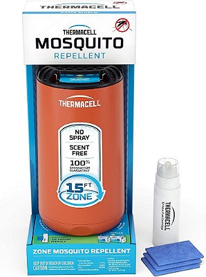 Repelente de Mosquitos Thermacell Patio Shield; Inclui Refil de 12 Horas; Repelente Altamente Eficaz para Mosquitos no Pátio; Alternativa ao Spray Contra Insetos; Sem Cheiro; Sem Velas ou Ch