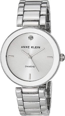Relógio de Pulseira com Mostrador de Diamante Genuíno para Mulheres Anne Klein