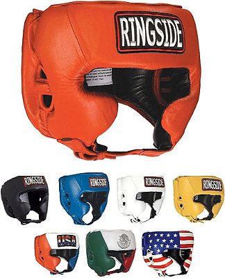 Protetor de cabeça de boxe Ringside com bochechas de competição.