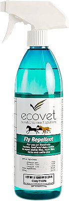 Repelente/Inseticida de Spray EcoVet Horse Fly (Feito com Ácidos Graxos de Grau Alimentício), 18 oz