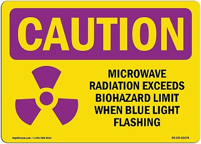 Placa de Aviso de Radiação da OSHA - Pode Conter Material Radioativo | Adesivo | Proteja sua Empresa, Local de Trabalho, Armazém e Área de Loja | Fabricado nos EUA
