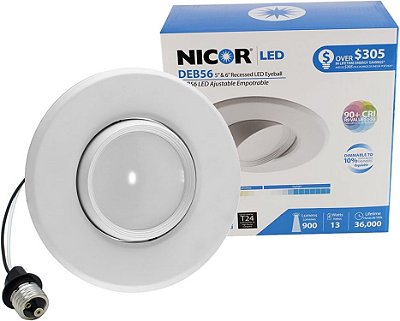 NICOR Lighting DEB56-20-120-2K-WH LED Downlight, 5/6, 2700K Temperatura de cor

O título traduzido para o português seria: NICOR Lighting DEB56-20-120-2K-WH