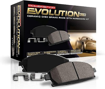 Parada de Potência 17-2102 Pastilhas de Freio Cerâmicas Z17 Evolution Dianteiras/Traseiras com Ferragens