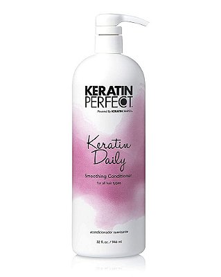 Queratina Perfeita - Condicionador Diário Suavizante - Hidrata, Nutre, Desembaraça para Brilho, Maciez, Cabelo Seco, Quebradiço, Danificado e com Frizz - Controle de Fr