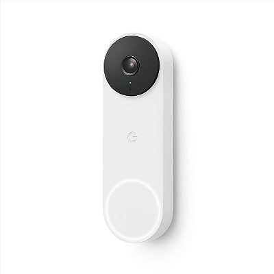 Campainha de Vídeo com Fio Google Nest (2ª Geração) - Câmera de Segurança para Campainha de Vídeo, 720p - Neve