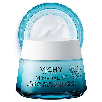 Creme Vichy Mineral 89, Creme Booster de Hidratação 72H | Hidratante Facial com Ácido Hialurônico e Niacinamida | Creme Facial Diário | Disponível em 2 Formulas | Adequado